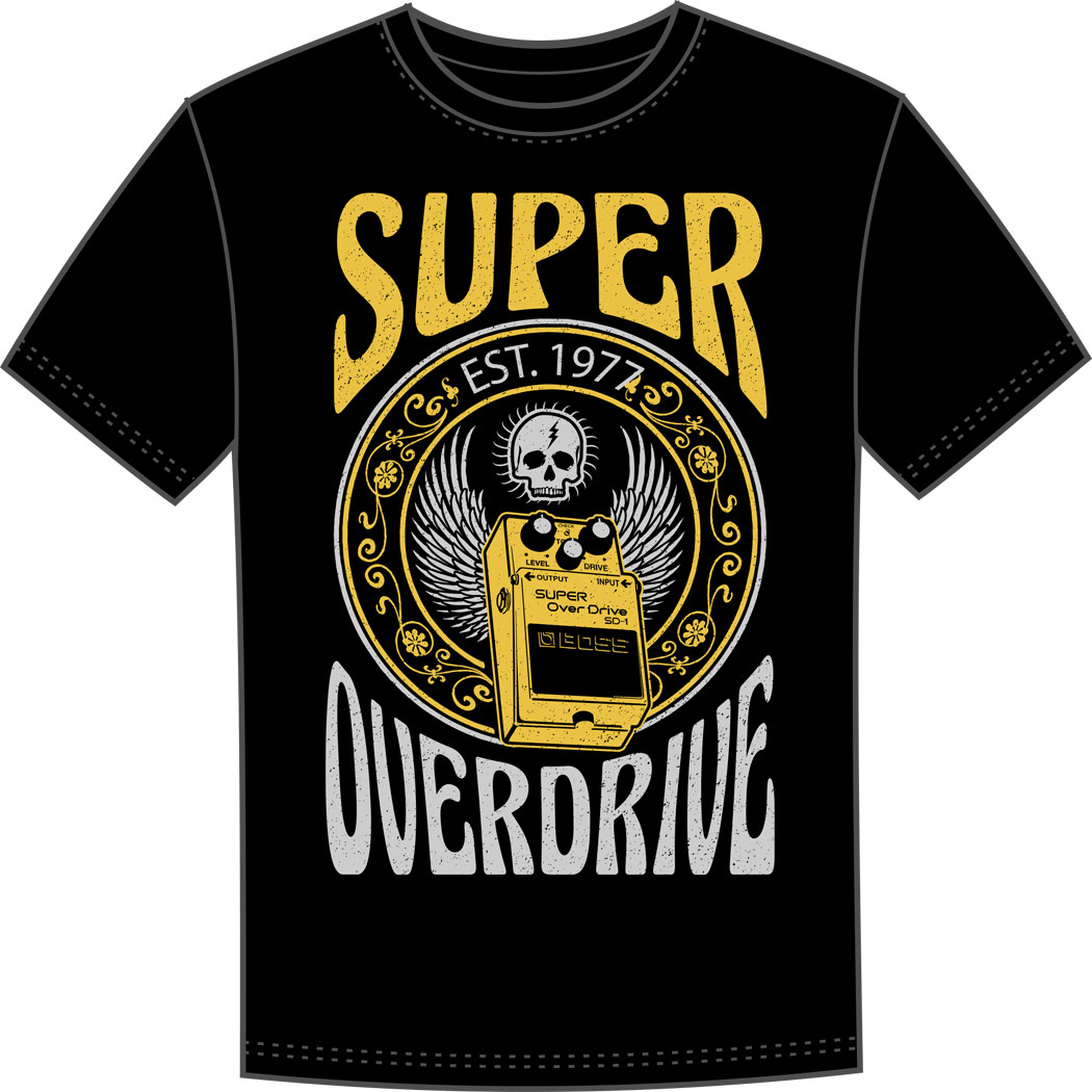 Boss SD-1 Super Overdrive Pedal T-Shirt L