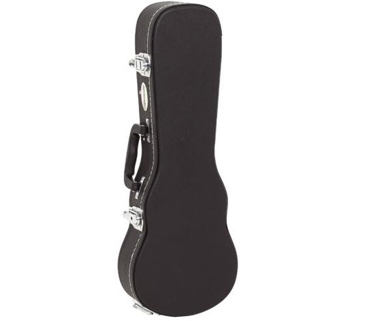 RockCase Standard Hardshell Case - Soprano Ukulele, curved shape, black Tolex