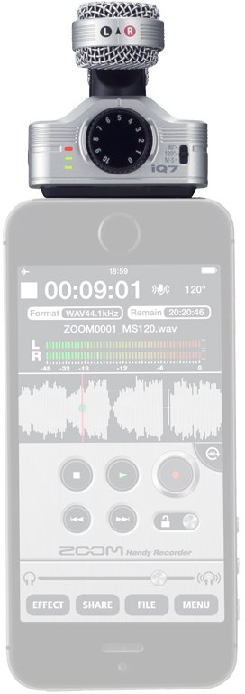 Zoom iQ7 MS Stereo Mikrofon für iPhone und iPad