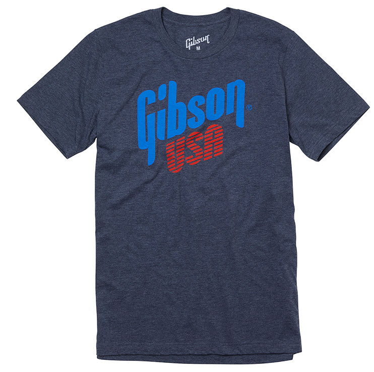 Gibson T-Shirt USA Grösse: M  Navy Blue 