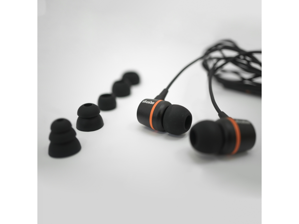 Orange EARBUDS - Hörsprechgarnitur InEar, 16 Ohm, schwarz