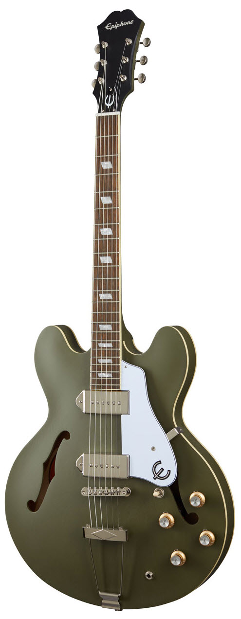 Epiphone Casino Worn - Worn Olive Drab