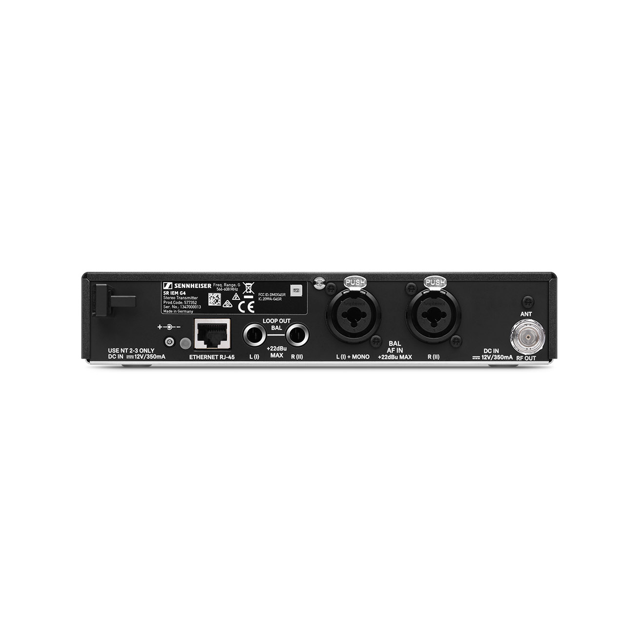 Sennheiser SR IEM G4-A Stereo-IEM-Sender. Enthält (1) GA 3 Rackmount-Kit A (516 - 558 MHz)