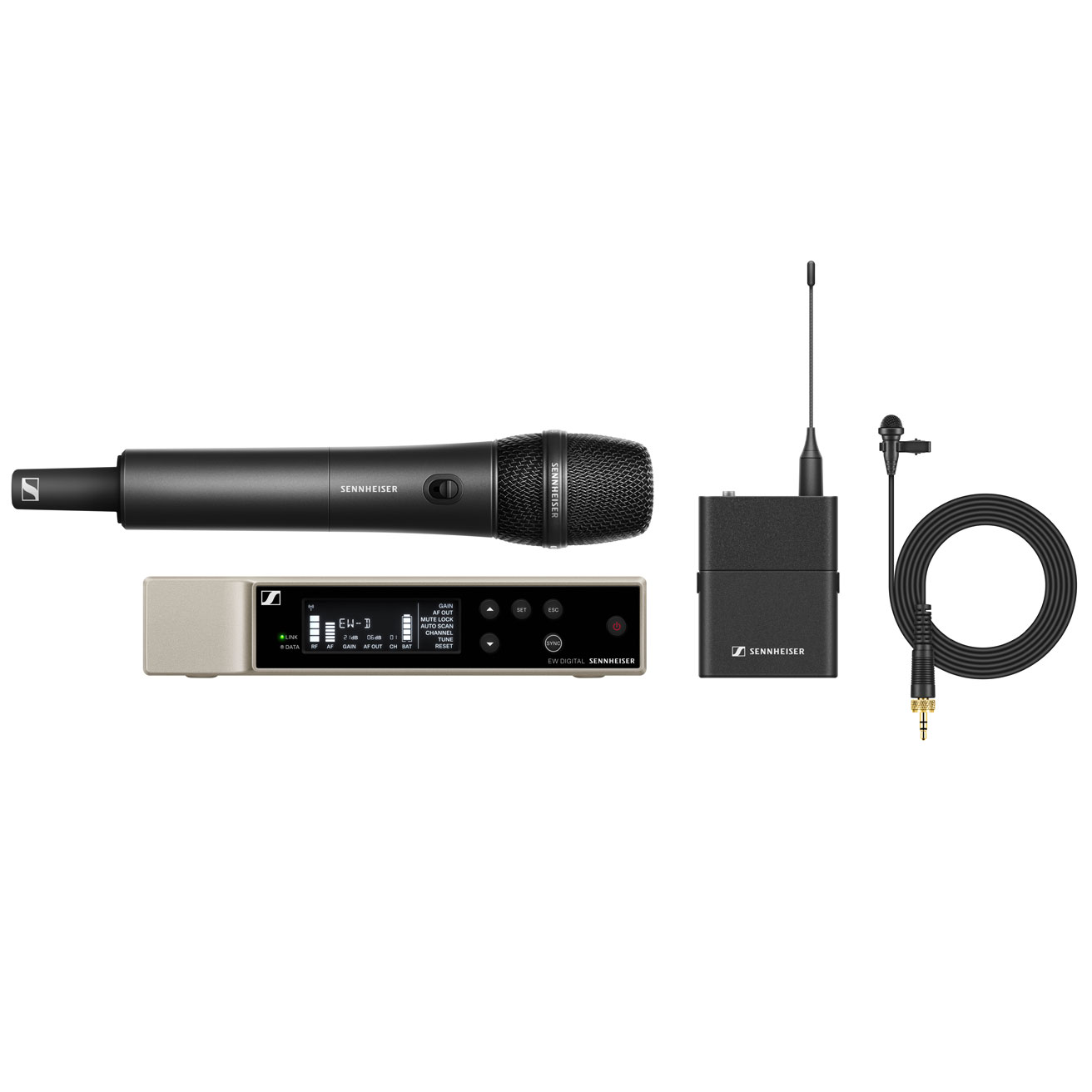 Sennheiser EW-D ME2/835-S SET (R1-6) Digitales drahtloses Ansteck-/Handmikrofon-Kombi-Set