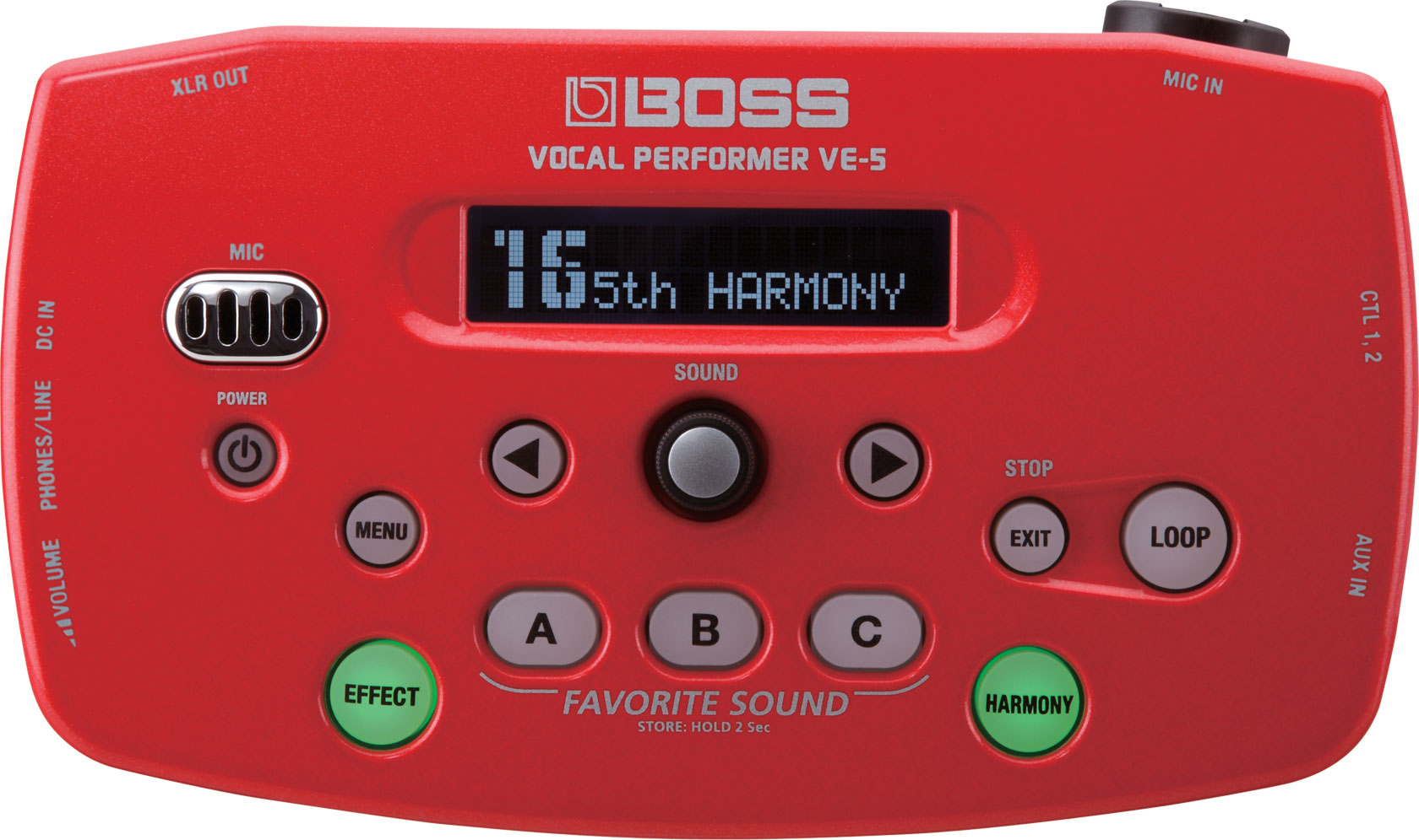 Boss VE-5-RD Vocal Effect Proc. red