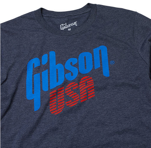 Gibson T-Shirt USA Grösse: M  Navy Blue 