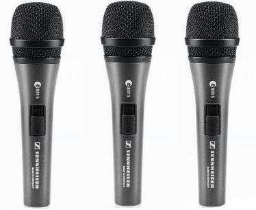 Sennheiser 3-PACK e835-S Mikrofon-Set mit 3x e 835 S. Gesangsmikrofon. dynamisch. Niere. E/A Schalter