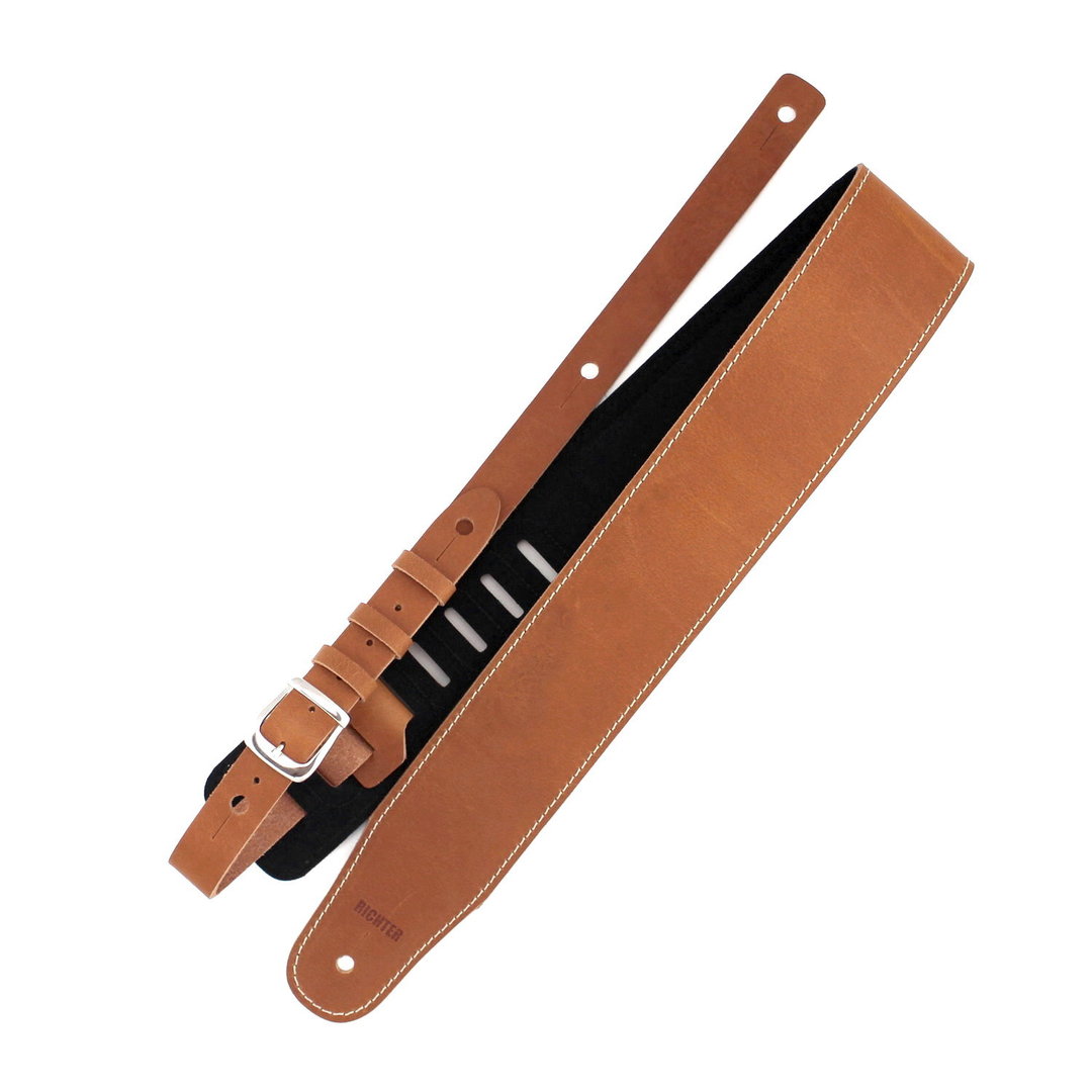 Richter Luxury Buffalo Tan Guitar / Bass Strap 1068