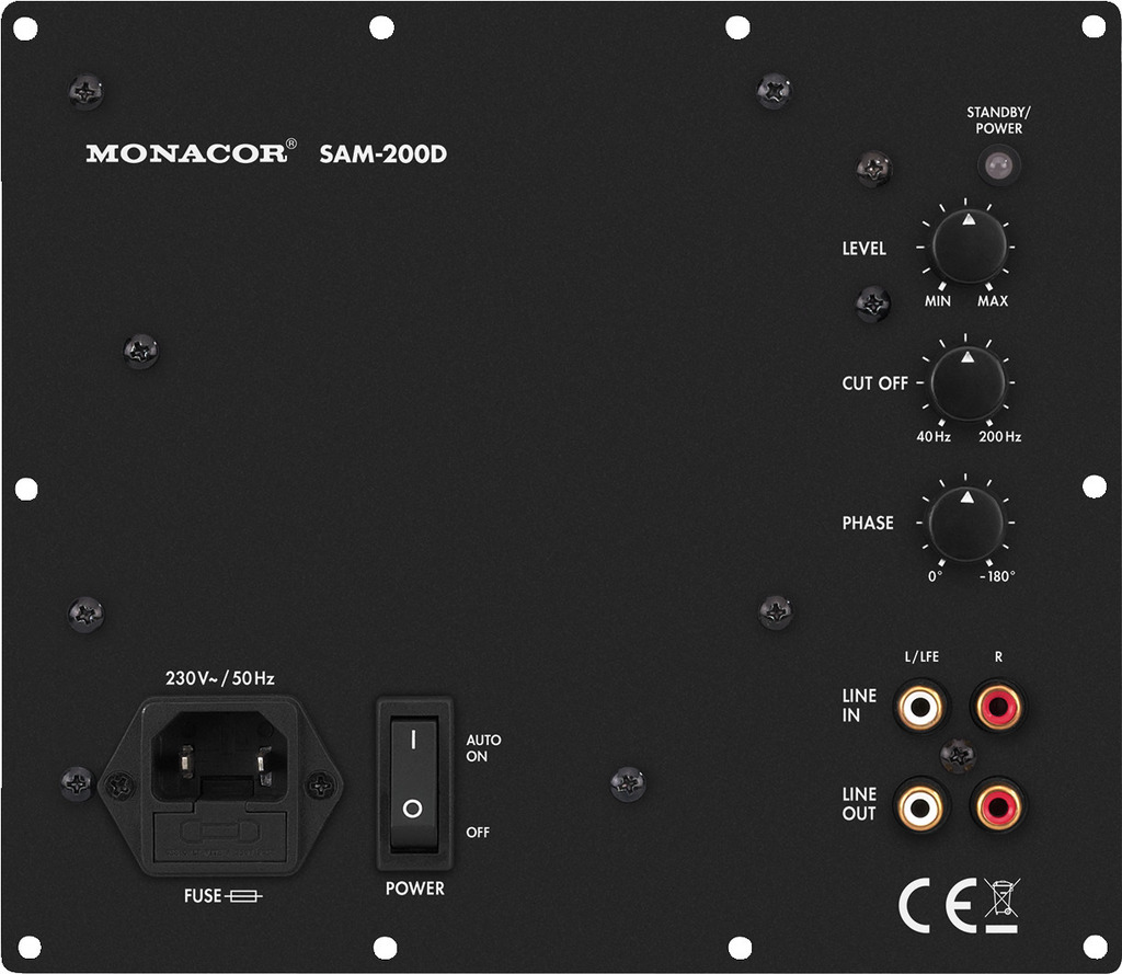 Monacor Digitales Subwoofer Aktiv-Modul SAM-200D