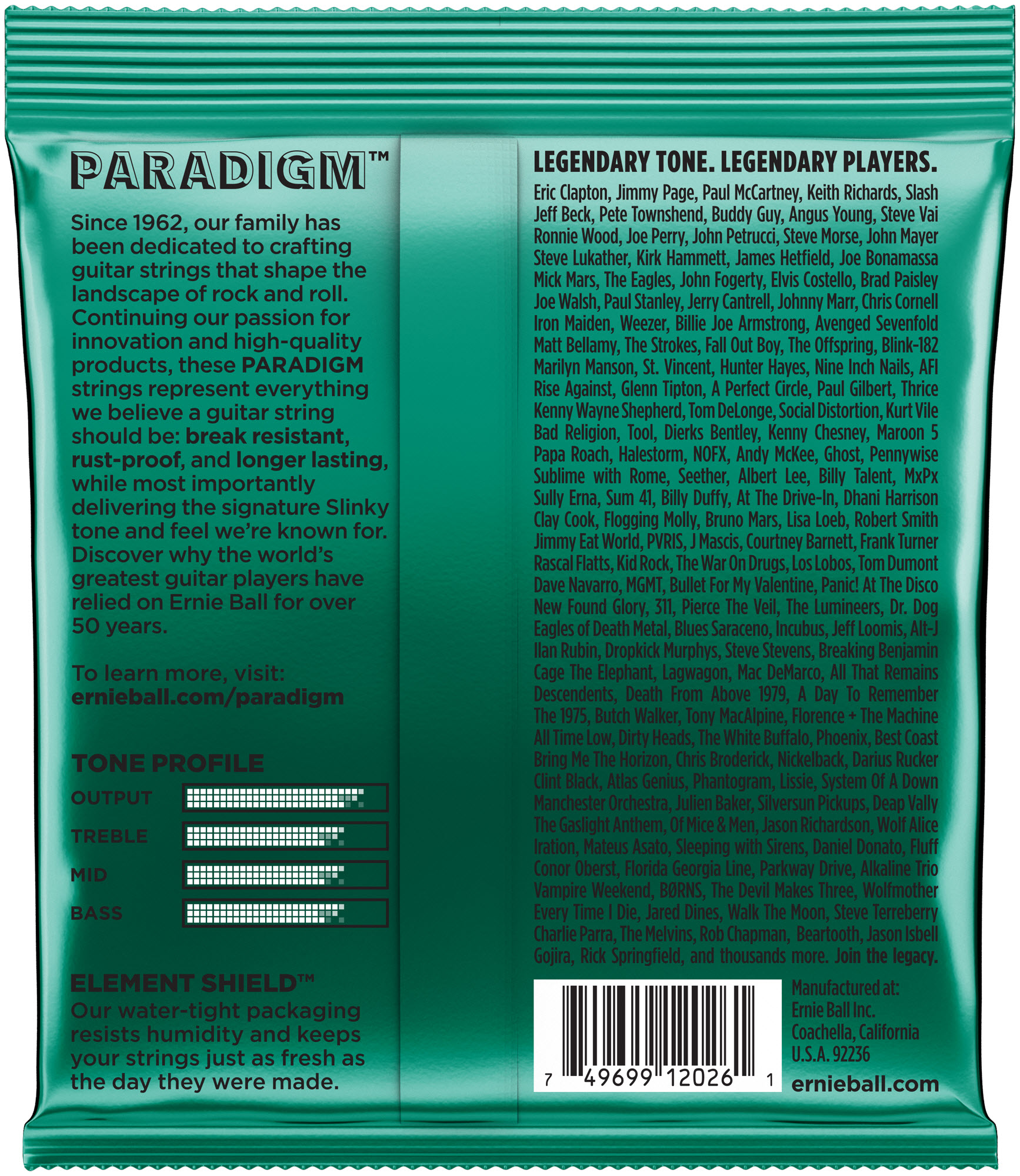 Ernie Ball 2022 Slinky Paradigm, Not Even 12-56