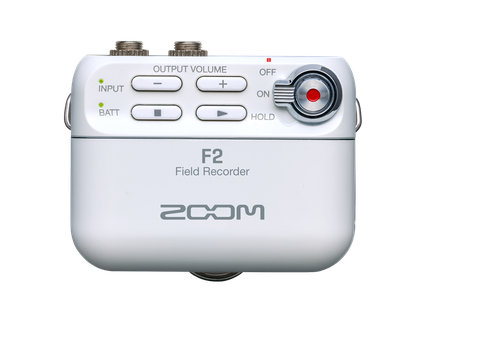 Zoom F2-BT WHITE Multitrack Field Recorder w/Bluetooth