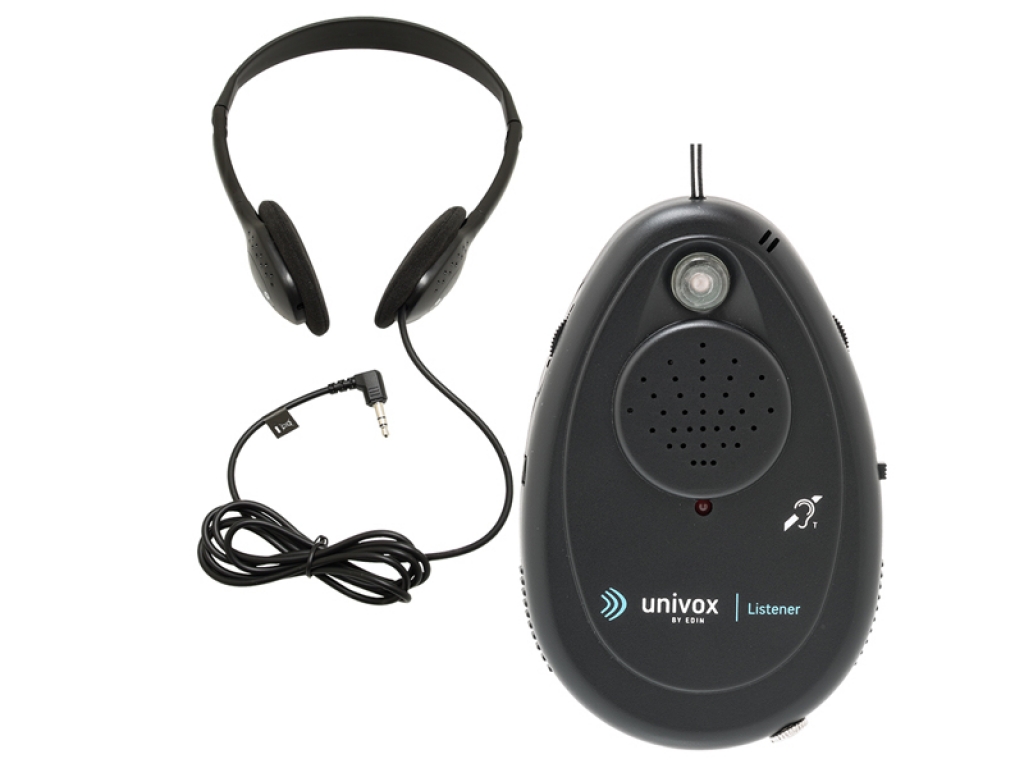UNIVOX Listener with Headphone - Testgerät mit Nackenband u. Kopfhörer