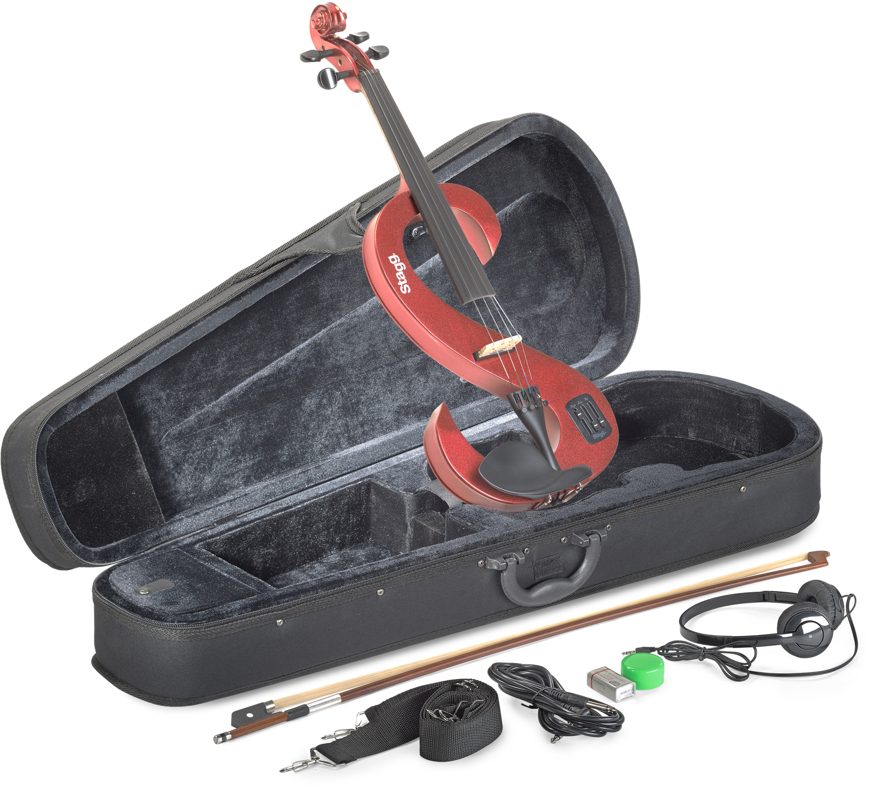Stagg elektrische Violine 4/4 rot