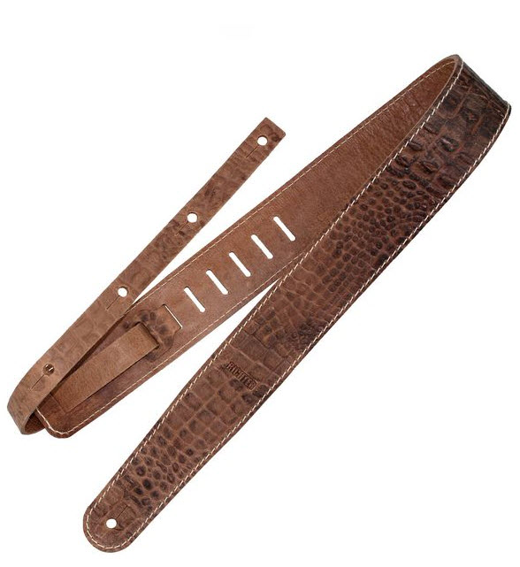 Richter Raw II Contour Croc Natur Guitar/Bass Strap 1486