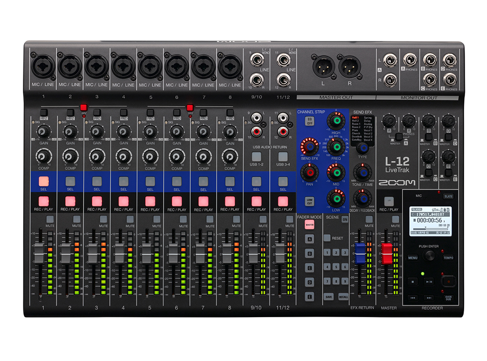 Zoom LiveTrak L-12 12-Channel Recorder/Mixer incl. AD-19E PSU