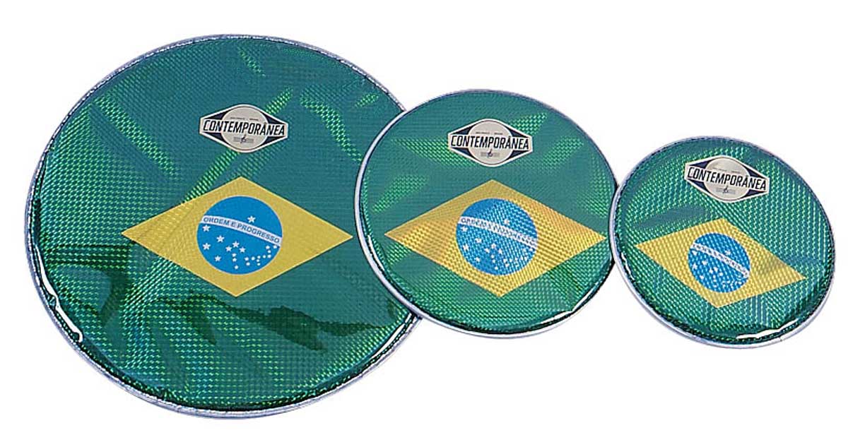 Fell Hologramm brasilianische Flagge, Ø 6"