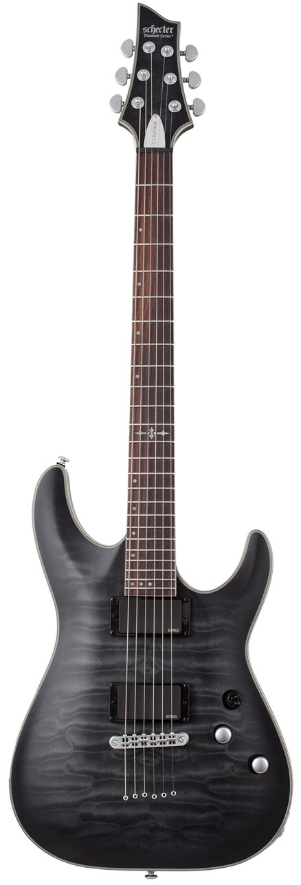 Schecter Platinum C-1 See Thru Black Satin