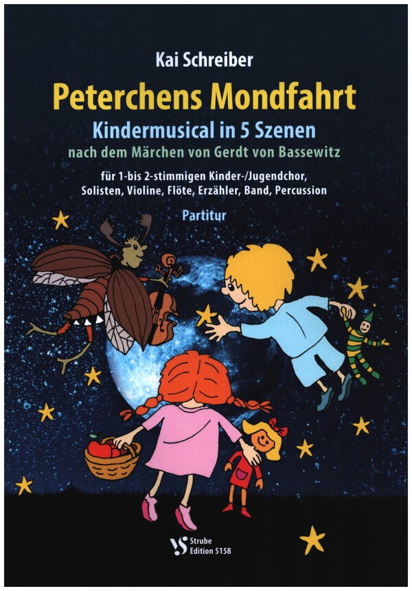 Peterchens Mondfahrt für Kinderchor, Erzähler, Solisten, Violine, Flöte, Percussion, Band