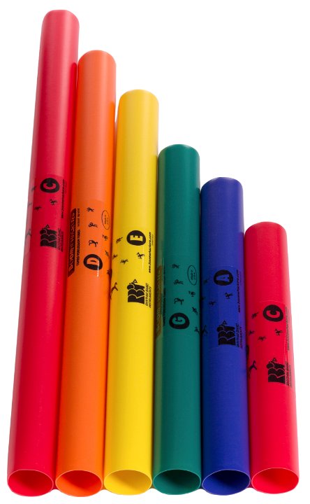 Boomwhackers, pentatonisch, 6 Töne Set (BWPG)