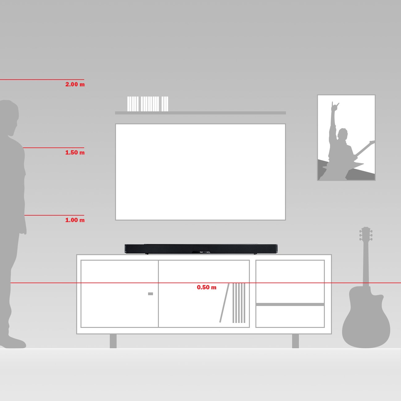 Teufel Cinebar Lux Surround Ambition "5.1-Set" - Schwarz / Schwarz 