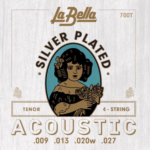 La Bella 700T Tenor 4-String Set, Silver-Plated