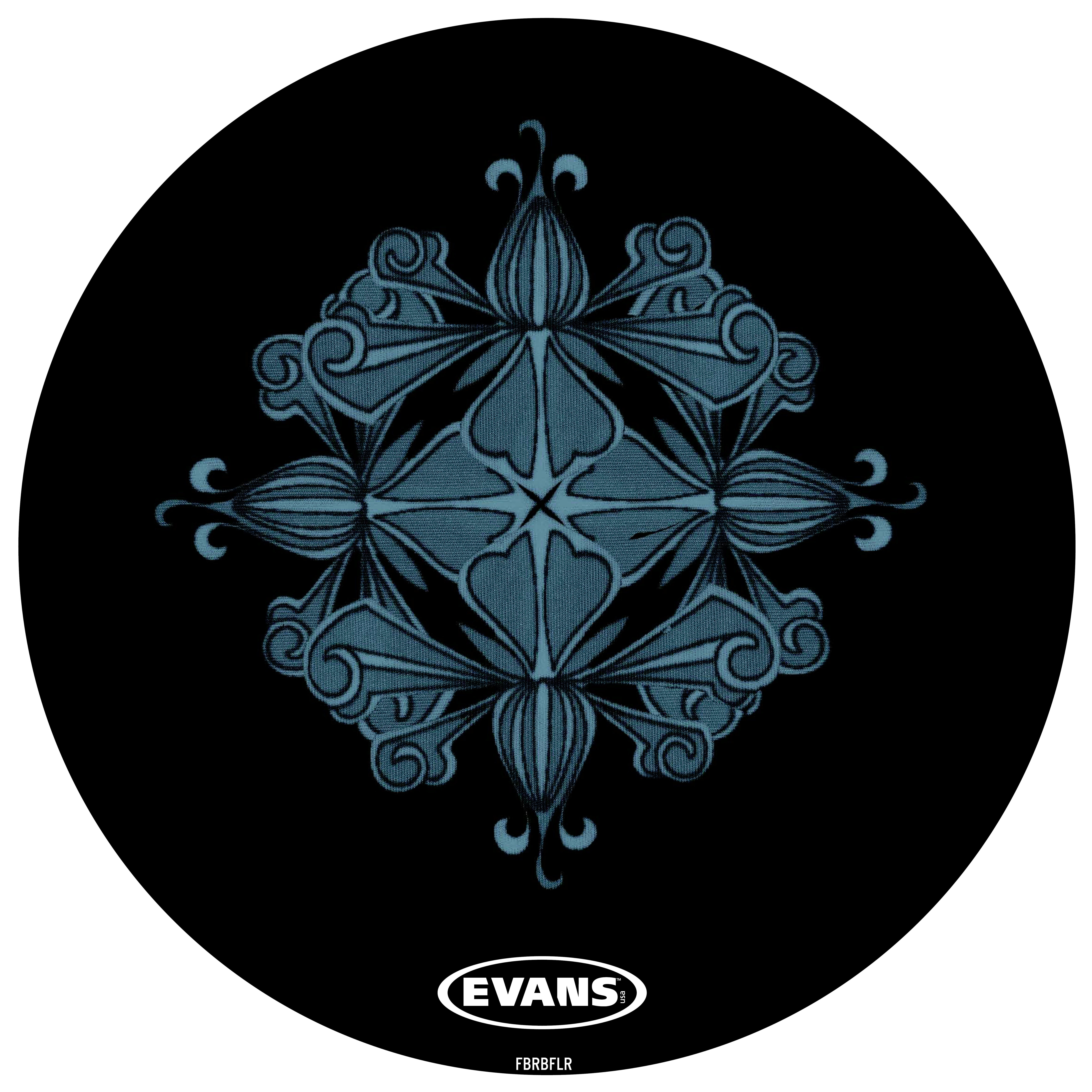 Evans Inked Series Bassdrum Resonant Head 22"