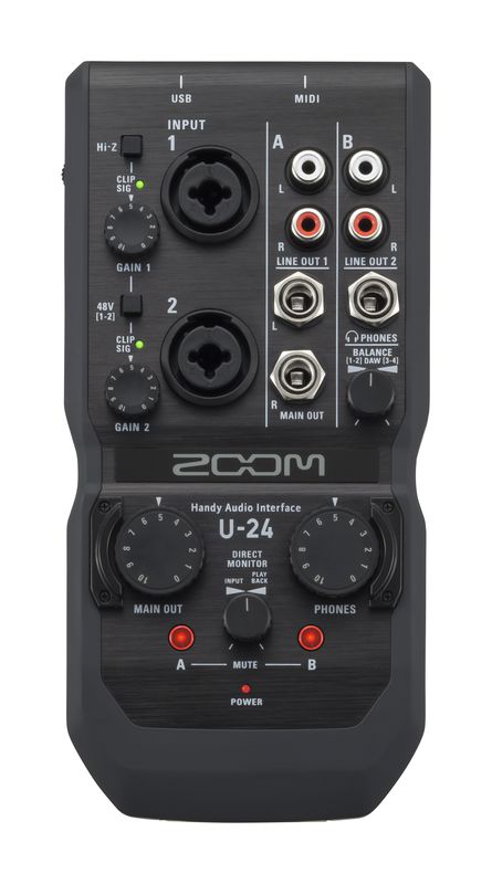 Zoom U-24 2x2 Handy Audio Interface, USB Bus Power
