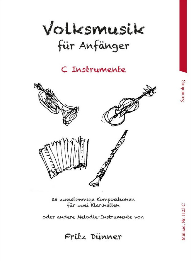 Volksmusik für Anfänger C Instrumente