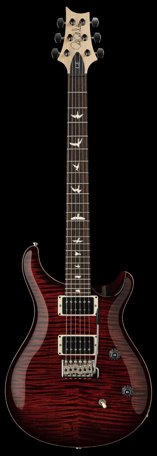 PRS CE24 fire red burst