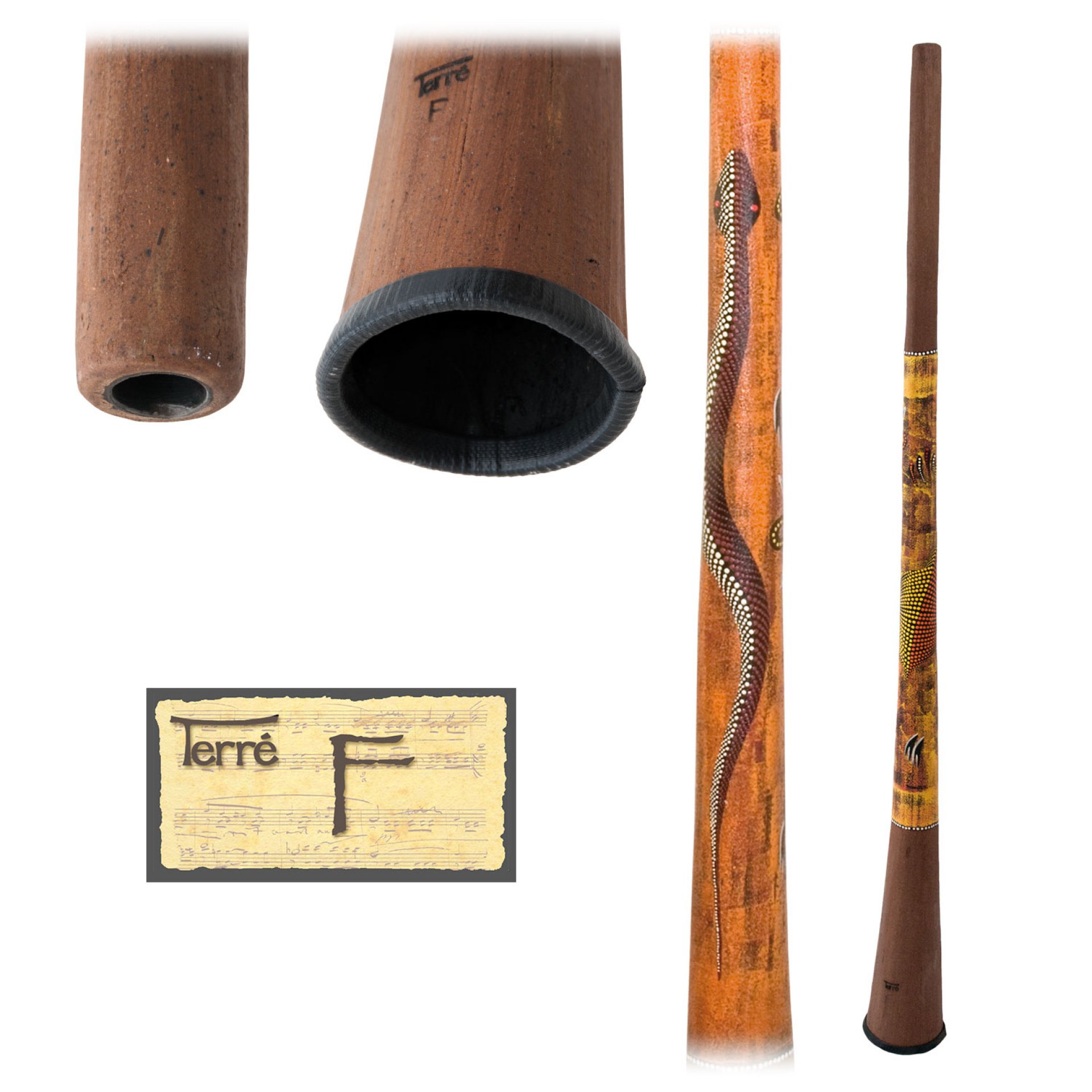 Baked wood Didgeridoo F