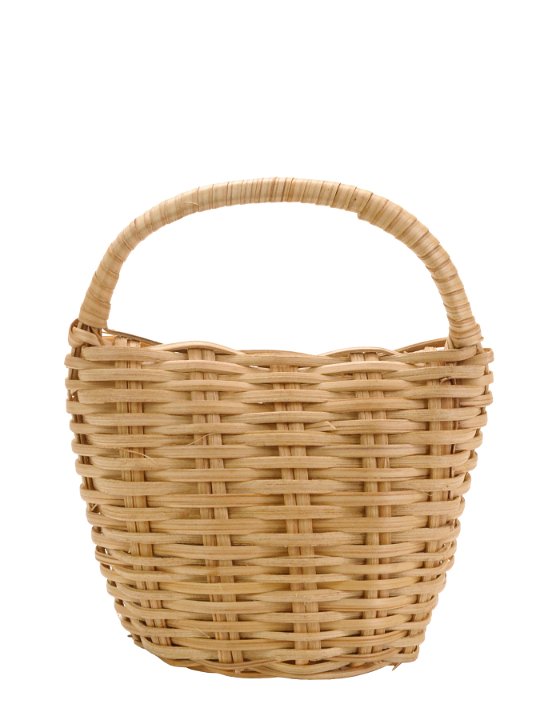 Caxixi, klein, Rattan, H 11cm, L 10cm, Kamerun