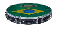 Pandeiro, Deluxe, Ø 10", brasilianische Flagge, Hologrammfell