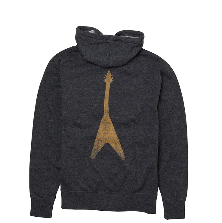 Gibson Hoodie Flying V Grösse: L  Charcoal  Full-Zip