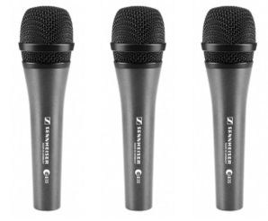 Sennheiser 3-PACK e 835 Mikrofon-Set mit 3x e 835. Gesangsmikrofon. dynamisch. Niere