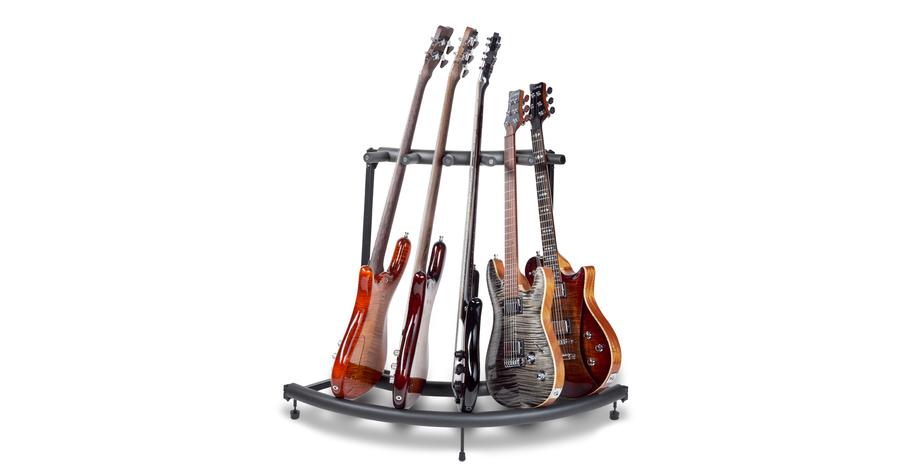 RockStand Multiple Guitar Corner Stand - for 5 Electric Guitars / Basses, Flat Pack
