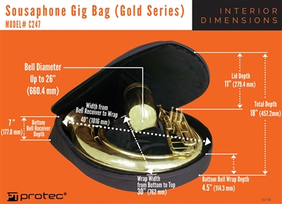 Protec Sousaphone Gig Bag - Gold Series C247