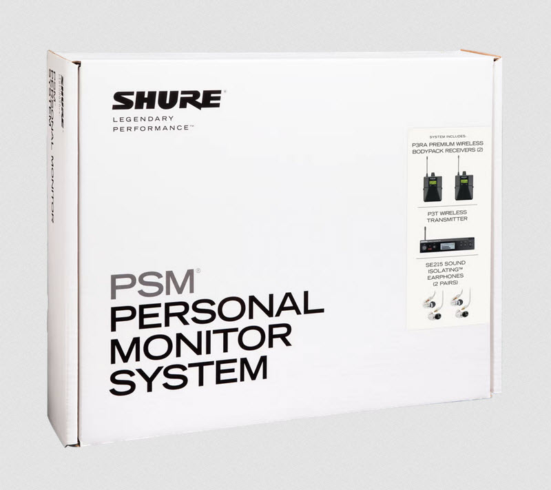 Shure PSM 300 P3TRA215TWP Twin Pack Pro Stereo In-Ear Monitoring System, 606-630 MHz