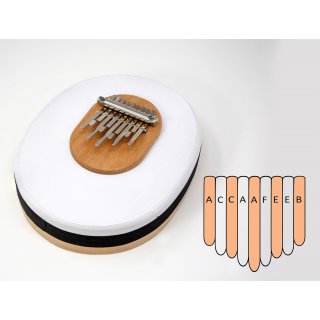 Kalimba Haut transparent 8+1 A-Moll