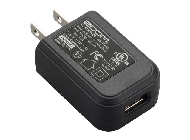 Zoom AD-17E Power Supply USB 5V DC/1.0A (H6,H5,H1,H2n,R8,Q2n)