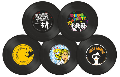 Vinyl Untersetzer Design Retro Vinyl Schallplatte, Pro Stück