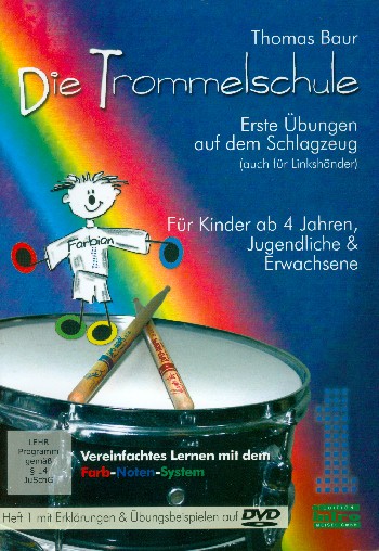 Die Trommelschule Band 1 (+DVD) Buch und Trommelstöcke